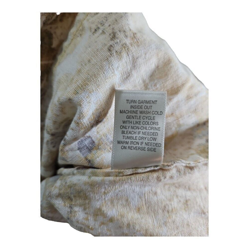Christopher & Banks Linen Blend Yellow Floral Jean Style Jacket Size S - Picture 10 of 10